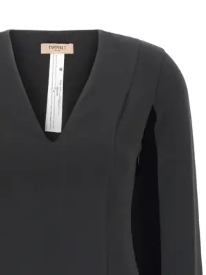 Cape dress Woman TWIN SET Black