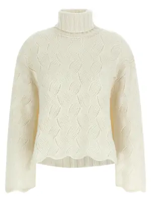 High neck sweater TWIN SET White