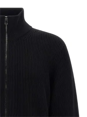 Ribbed cardigan Man ROBERTO COLLINA Black