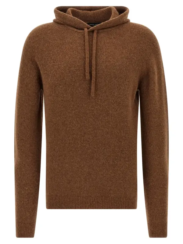 Hooded sweater ROBERTO COLLINA Brown