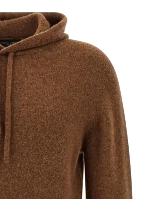 Hooded sweater Man ROBERTO COLLINA Brown