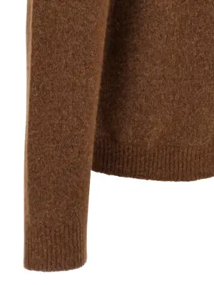 Hooded sweater 47% virgin wool 32% wk 21% polyamide ROBERTO COLLINA Brown
