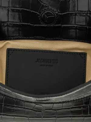 'La Pochette Ovalo' shoulder bag 100% calfskin leather (Bos Taurus) JACQUEMUS Black