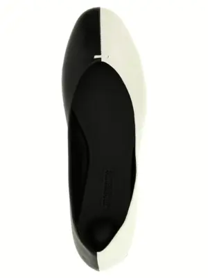 'Les Ballerines Ovalo' ballet flats 100% lamb leather (Ovis aries) JACQUEMUS White/Black