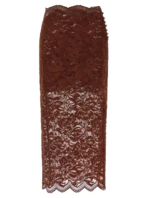 Lace skirt PACO RABANNE Brown