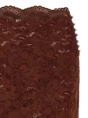 Lace skirt Woman PACO RABANNE Brown
