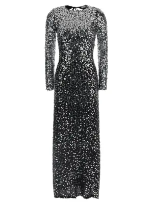 Sequin dress PACO RABANNE Black