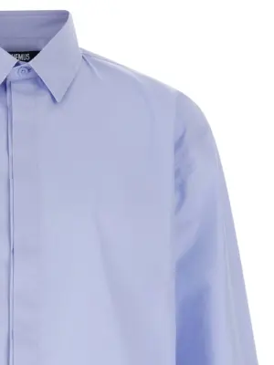 'La Chemise Simon' shirt Man JACQUEMUS Light Blue