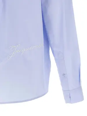 'La Chemise Simon' shirt 100% cotton JACQUEMUS Light Blue