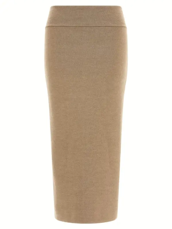 'La Jupe Maille Doppio' skirt JACQUEMUS Beige