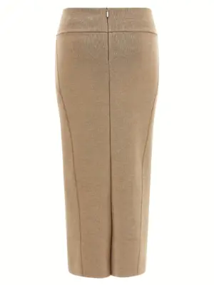 'La Jupe Maille Doppio' skirt 25HSKW00633AK00185015 JACQUEMUS Beige