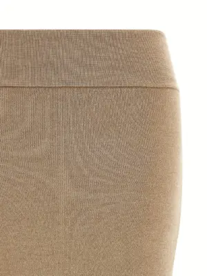 'La Jupe Maille Doppio' skirt Woman JACQUEMUS Beige