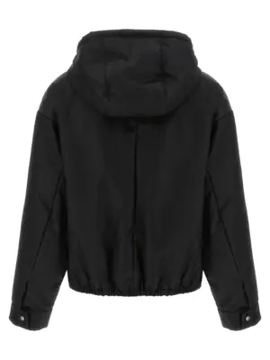 Re-Nylon hooded jacket 29P246SVMO1WQ8F0002 PRADA Black