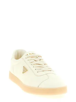 Deer leather sneakers 2EE394FG000013F0304 PRADA White