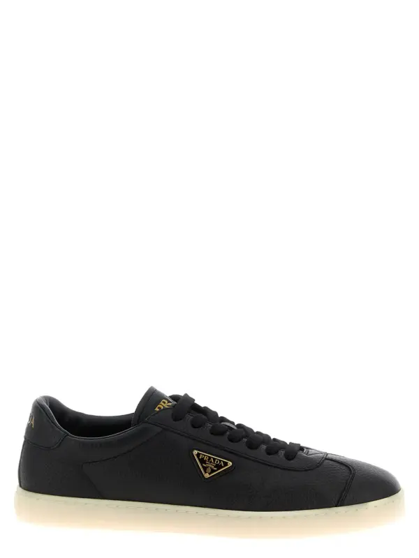 Deer leather sneakers PRADA Black