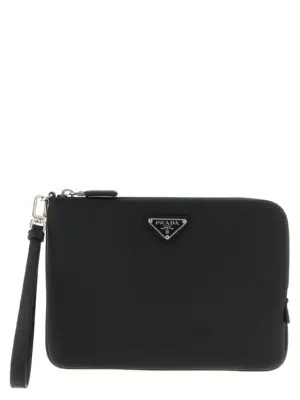 Saffiano clutch PRADA Black