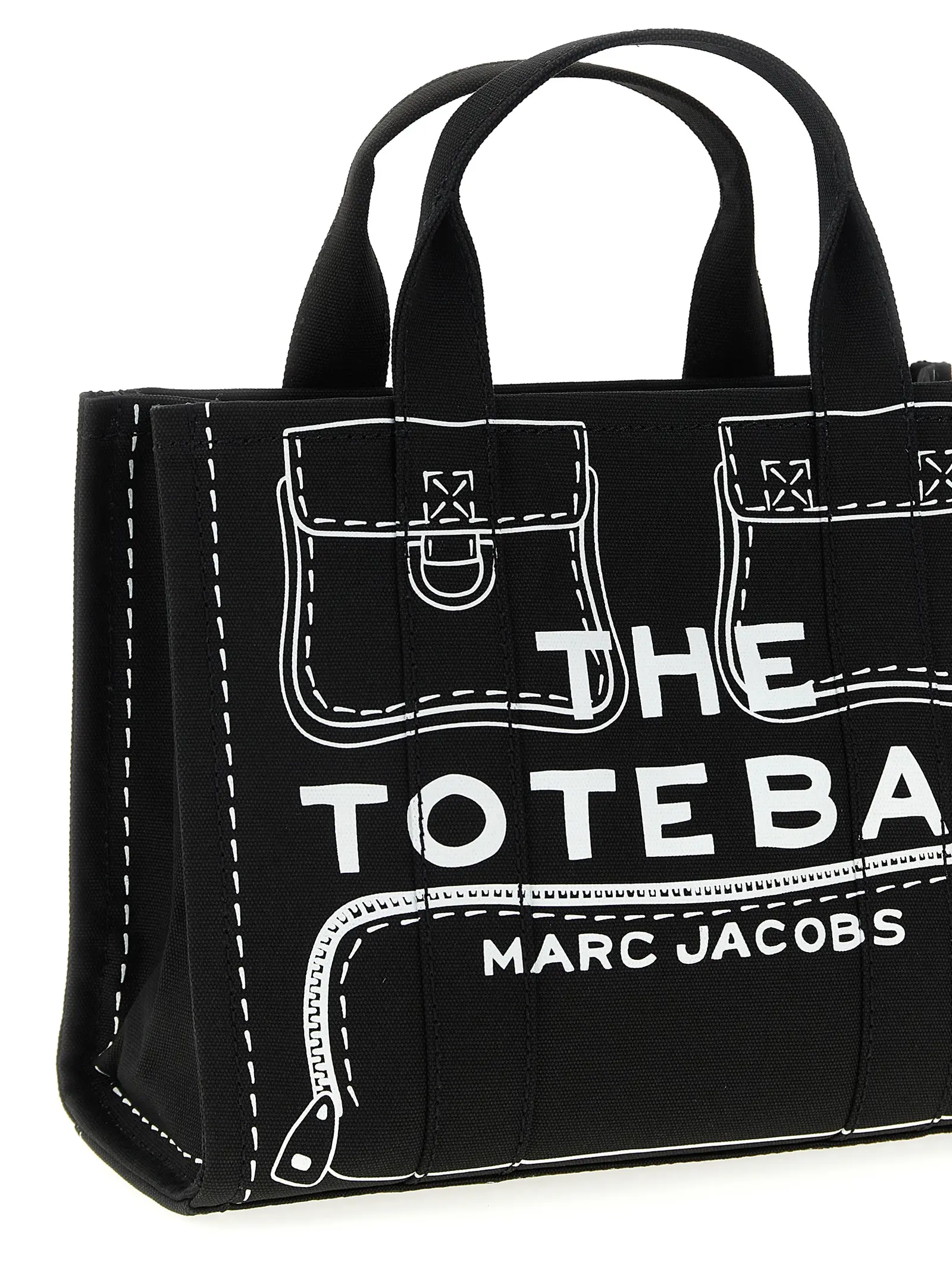Сумка Marc Jacobs The TrompeL'Oeil Cargo Canvas Medium Чорна 3 'The TrompeL'Oeil Cargo CanvasMedium' handbag Woman MARC JACOBS Black
