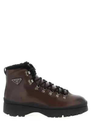 'Brixxen' ankle boots PRADA Brown