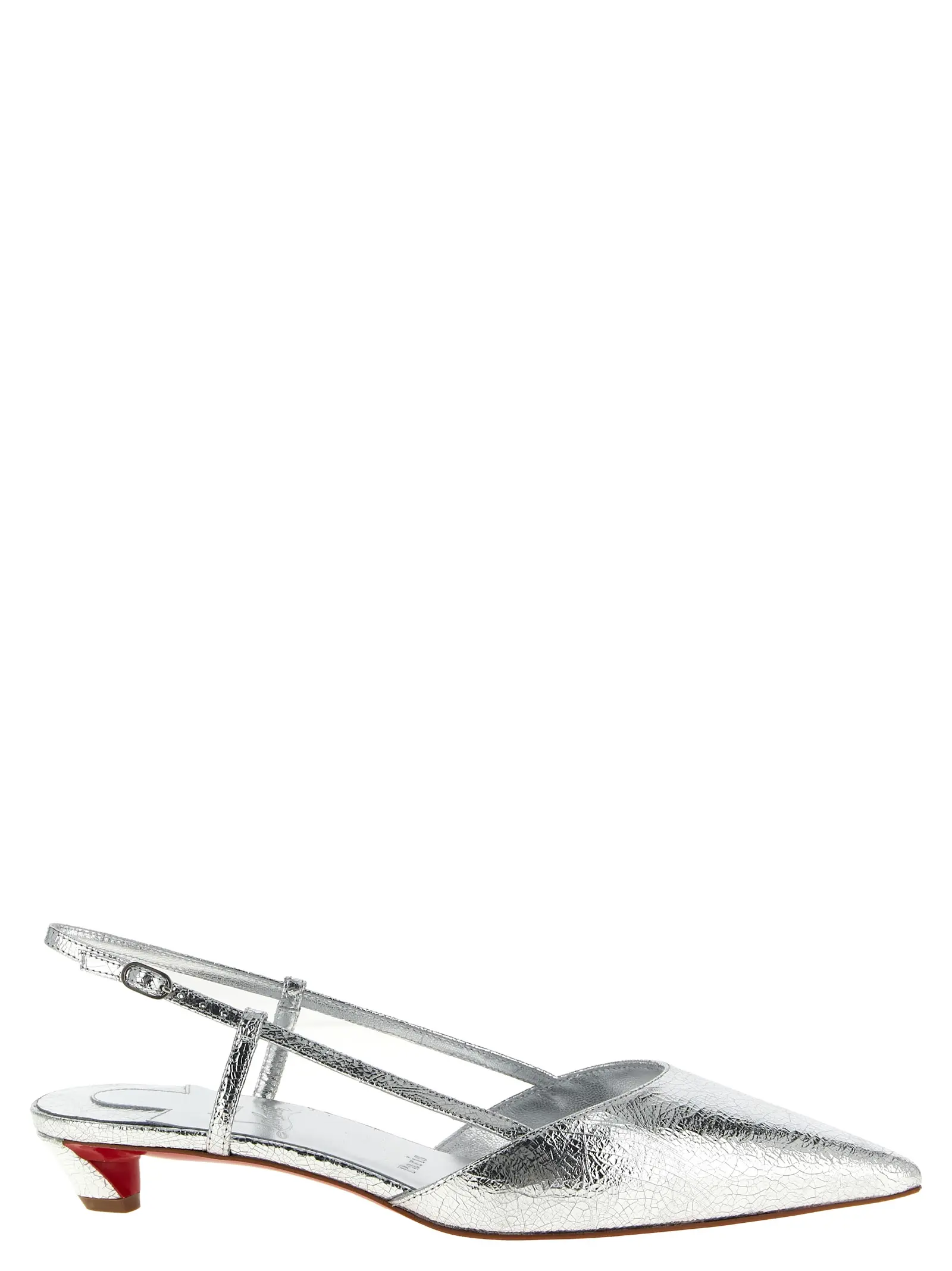 Туфлі Christian Louboutin Miss Z Срібні 1 'Miss Z' slingback CHRISTIAN LOUBOUTIN Silver