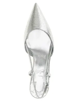 'Miss Z' slingback 100% calfskin leather (Bos Taurus) CHRISTIAN LOUBOUTIN Silver