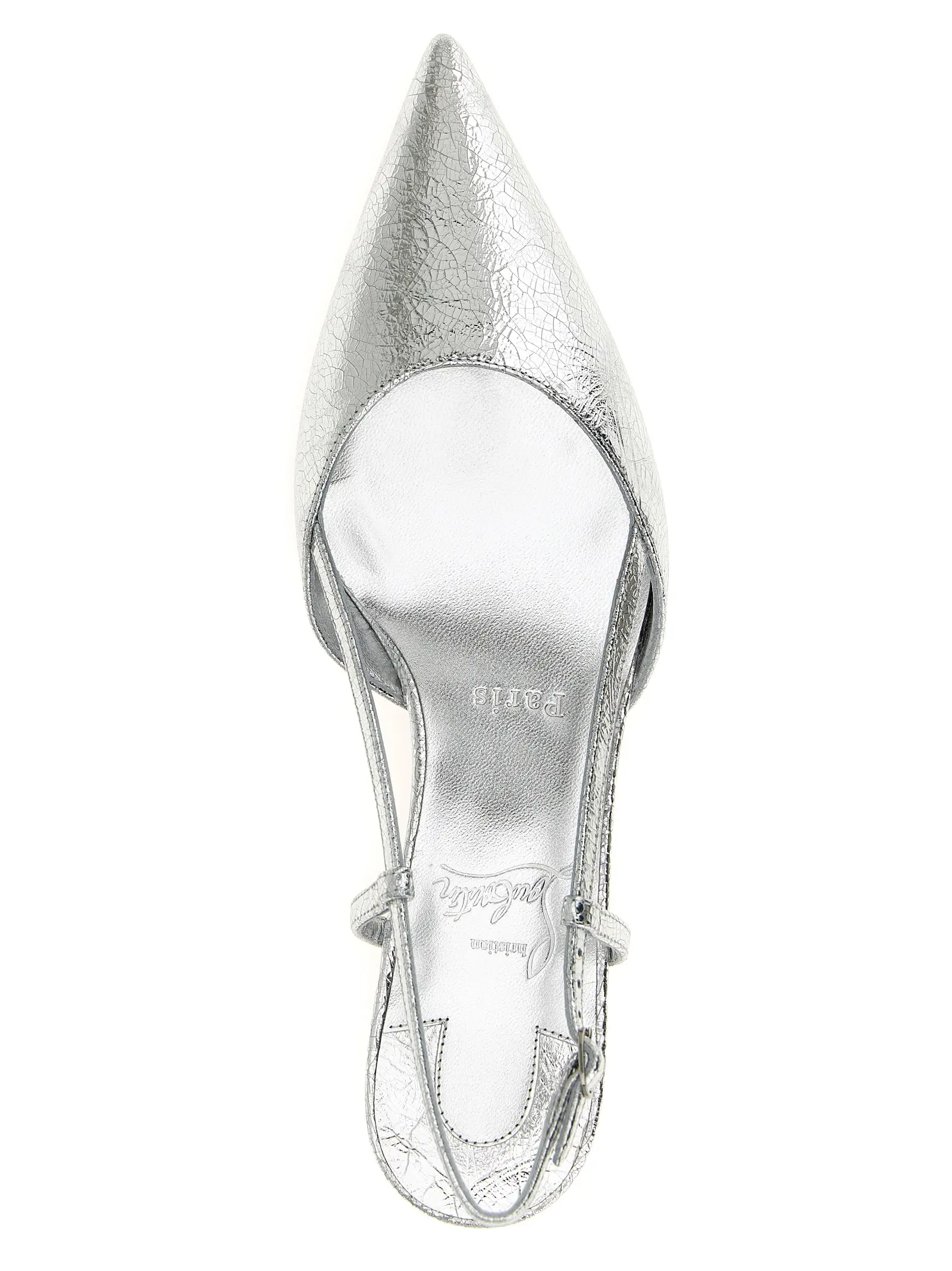Туфлі Christian Louboutin Miss Z Срібні 4 'Miss Z' slingback 100% calfskin leather (Bos Taurus) CHRISTIAN LOUBOUTIN Silver