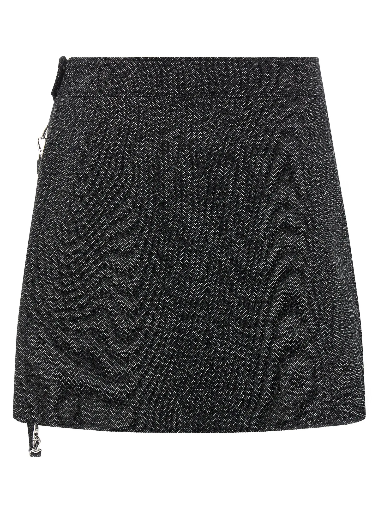 Спідниця Courreges Zipped Caviar Mini Сіра 2 'Zipped Caviar Mini' skirt 325CJU292WO01449901 COURREGES Gray