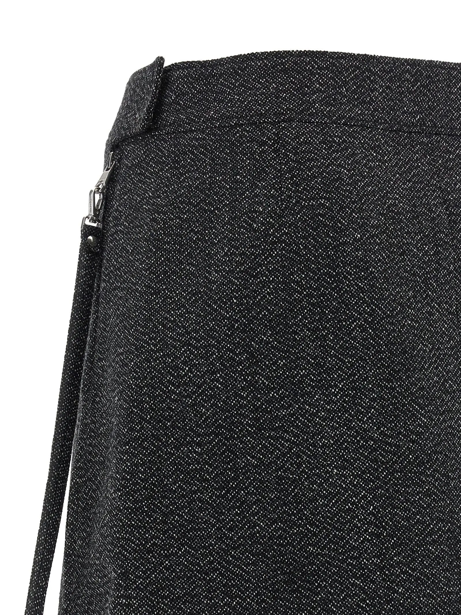 Спідниця Courreges Zipped Caviar Mini Сіра 4 'Zipped Caviar Mini' skirt 100% wool COURREGES Gray