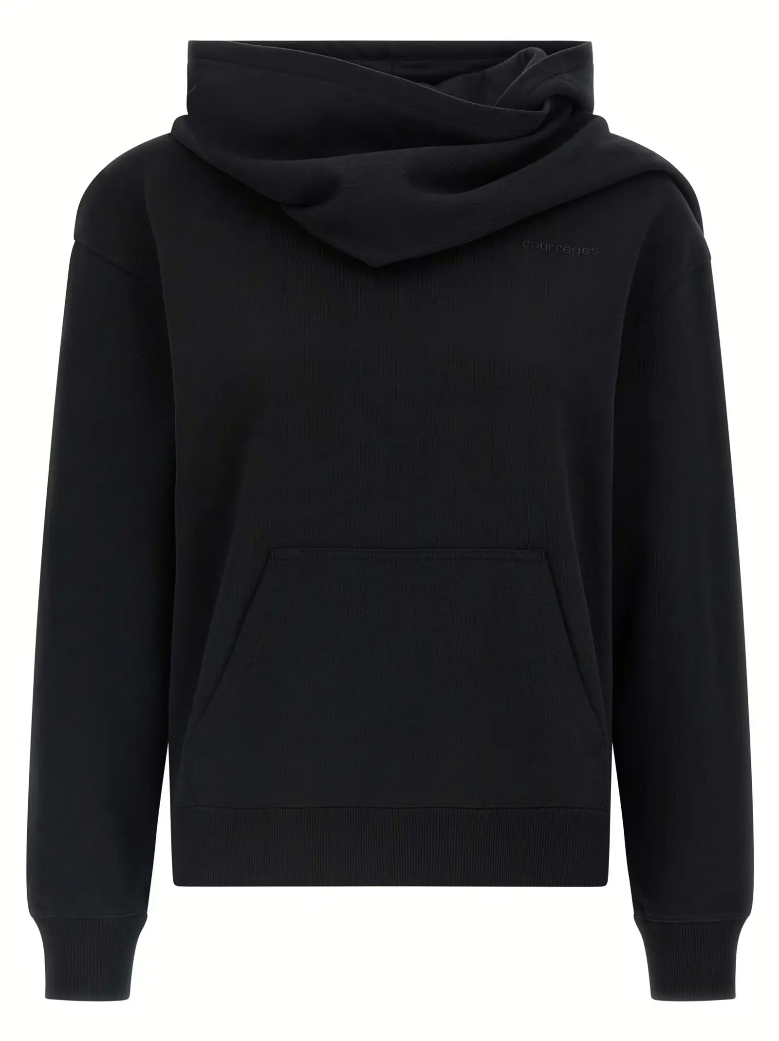 Худі зі шарфом Courreges Чорний 1 Hoodie and scarf COURREGES Black
