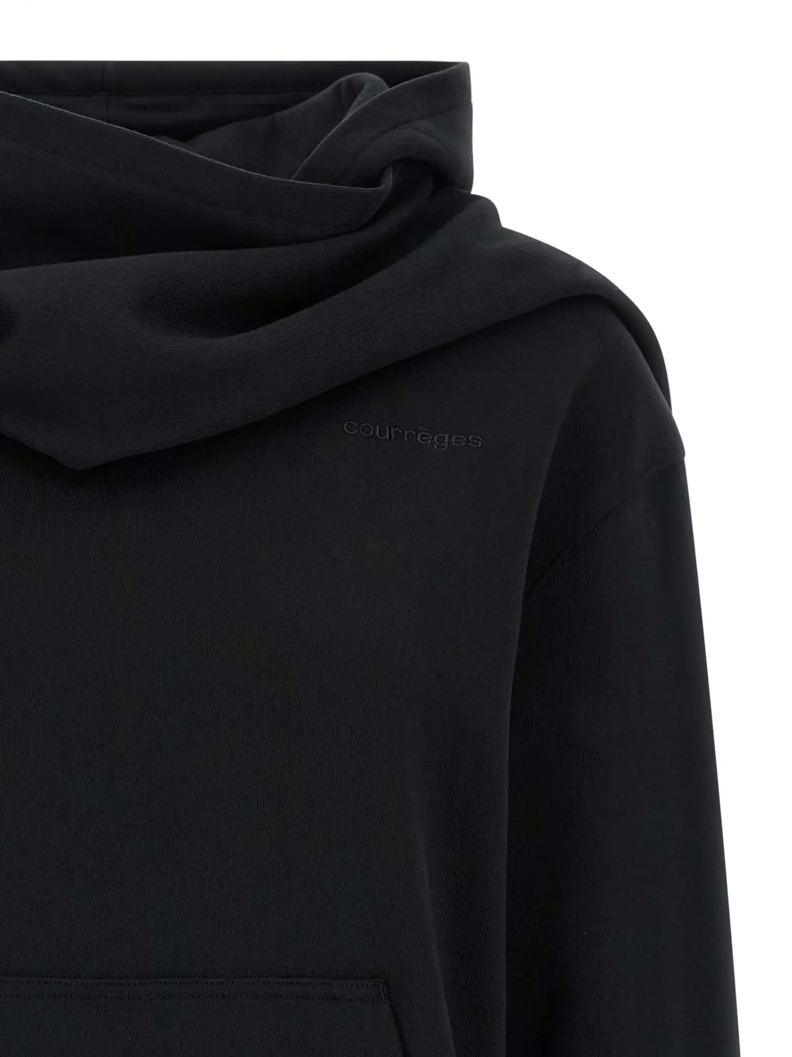 Худі зі шарфом Courreges Чорний 3 Hoodie and scarf Woman COURREGES Black