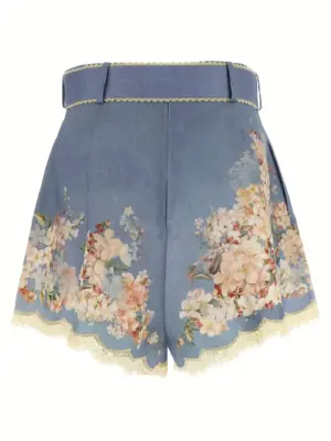 'Cascadian Tuck' shorts 3558ASS255TLBLBTFLO ZIMMERMANN Light Blue