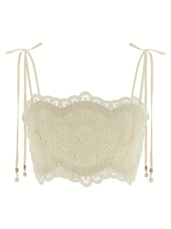 'Rhiannon' top ZIMMERMANN Beige