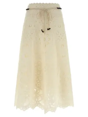 'Rhiannon' skirt ZIMMERMANN Beige