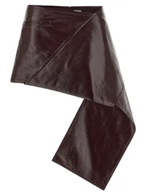 'Fold Vinyl Mini' skirt COURREGES Bordeaux