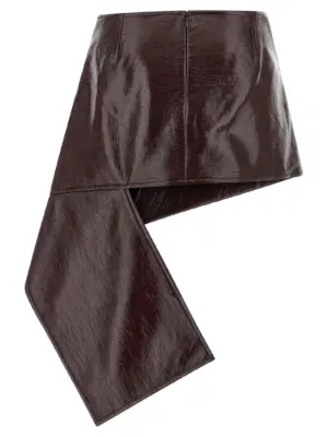 'Fold Vinyl Mini' skirt 425CJU319VY00144010 COURREGES Bordeaux