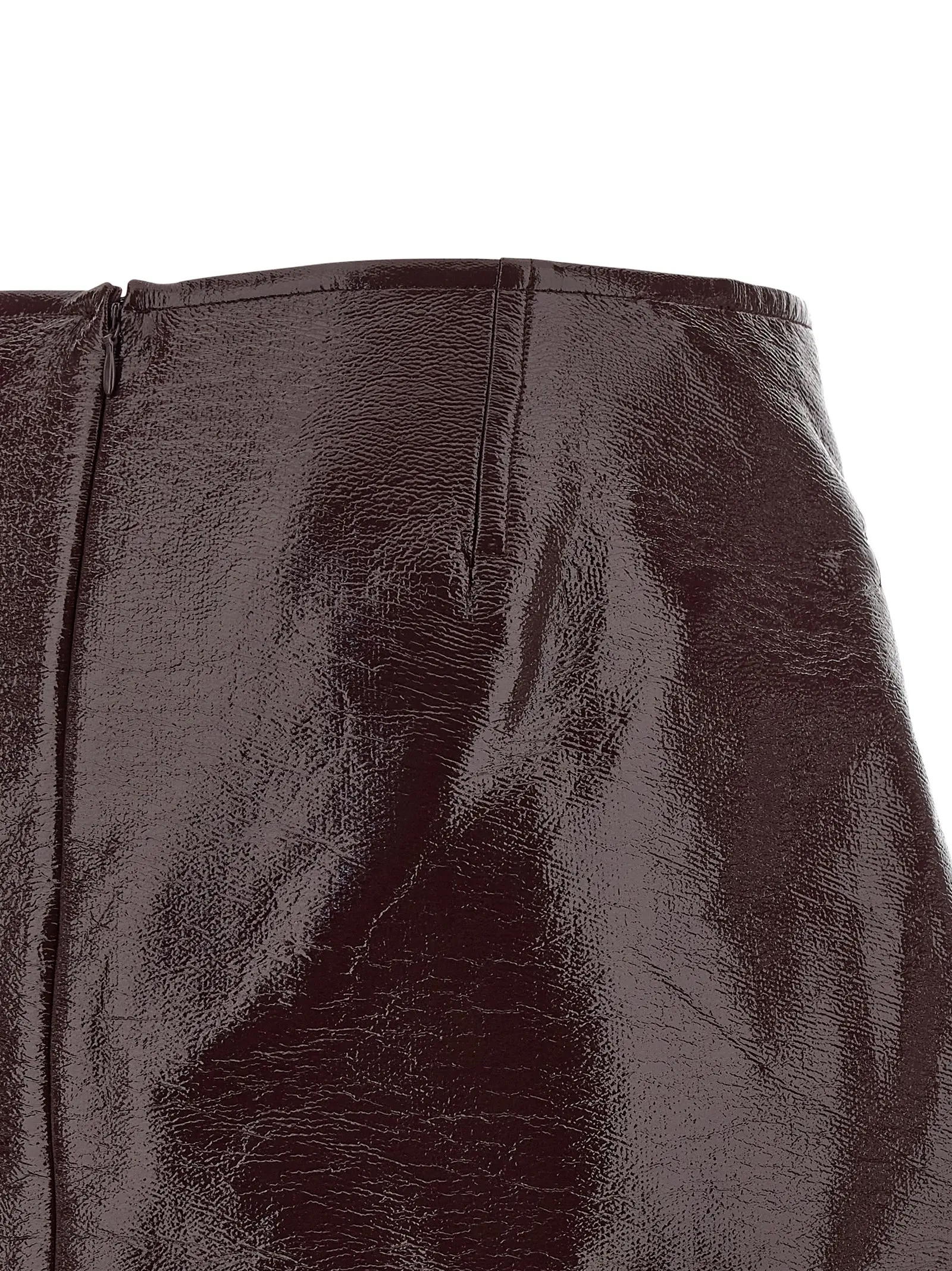 Спідниця Courreges Fold Vinyl Mini Бордова 4 'Fold Vinyl Mini' skirt 88% co
