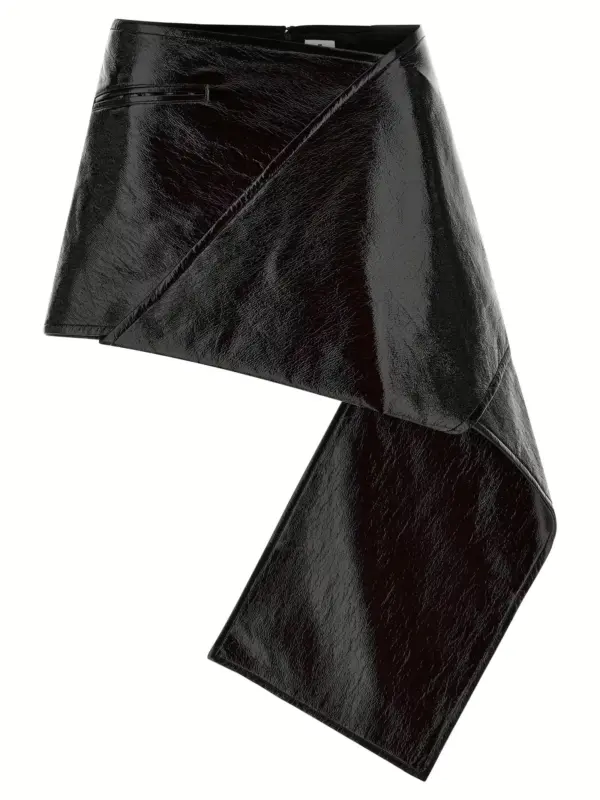 'Fold Vinyl Mini' skirt COURREGES Black