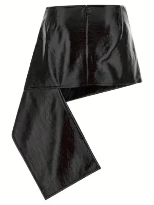 'Fold Vinyl Mini' skirt 425CJU319VY00149999 COURREGES Black