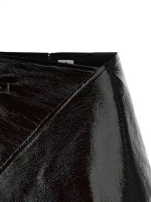 'Fold Vinyl Mini' skirt Woman COURREGES Black