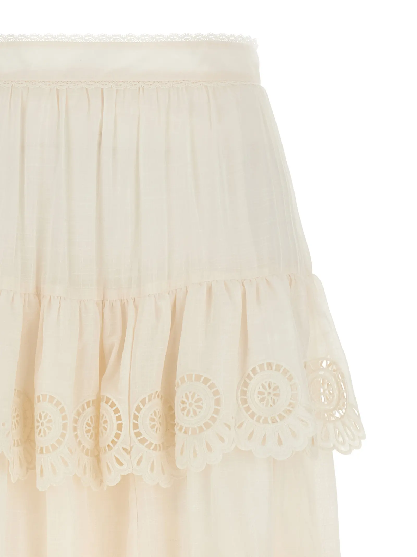 Спідниця Zimmermann Lucky Біла 3 'Lucky' skirt Woman ZIMMERMANN White