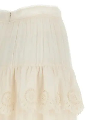 'Lucky' skirt 100% cotton ZIMMERMANN White