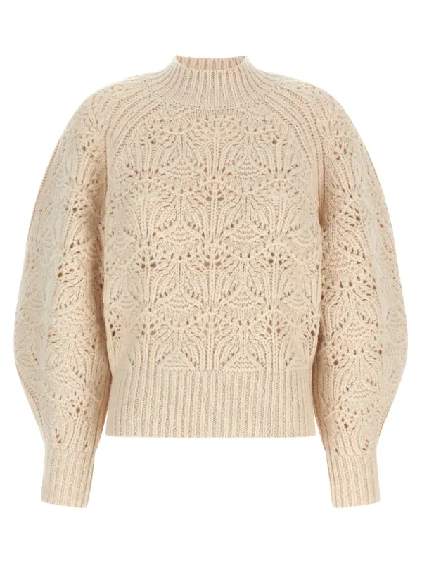 'Hypnotic Cable Knit' sweater ZIMMERMANN Beige