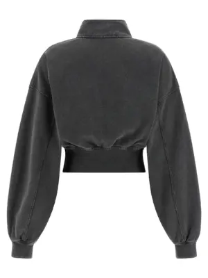 Cropped sweatshirt 4CC4251149029C T BY ALEXANDER WANG Gray
