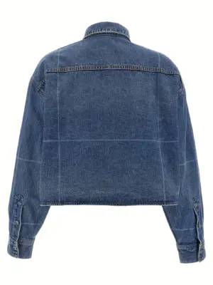 Cropped denim shirt 4DC4252913400C DENIM X ALEXANDER WANG Blue