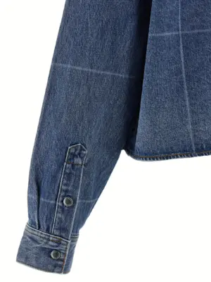 Cropped denim shirt 100% cotton DENIM X ALEXANDER WANG Blue