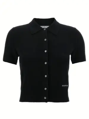 Polo cardigan T BY ALEXANDER WANG Black