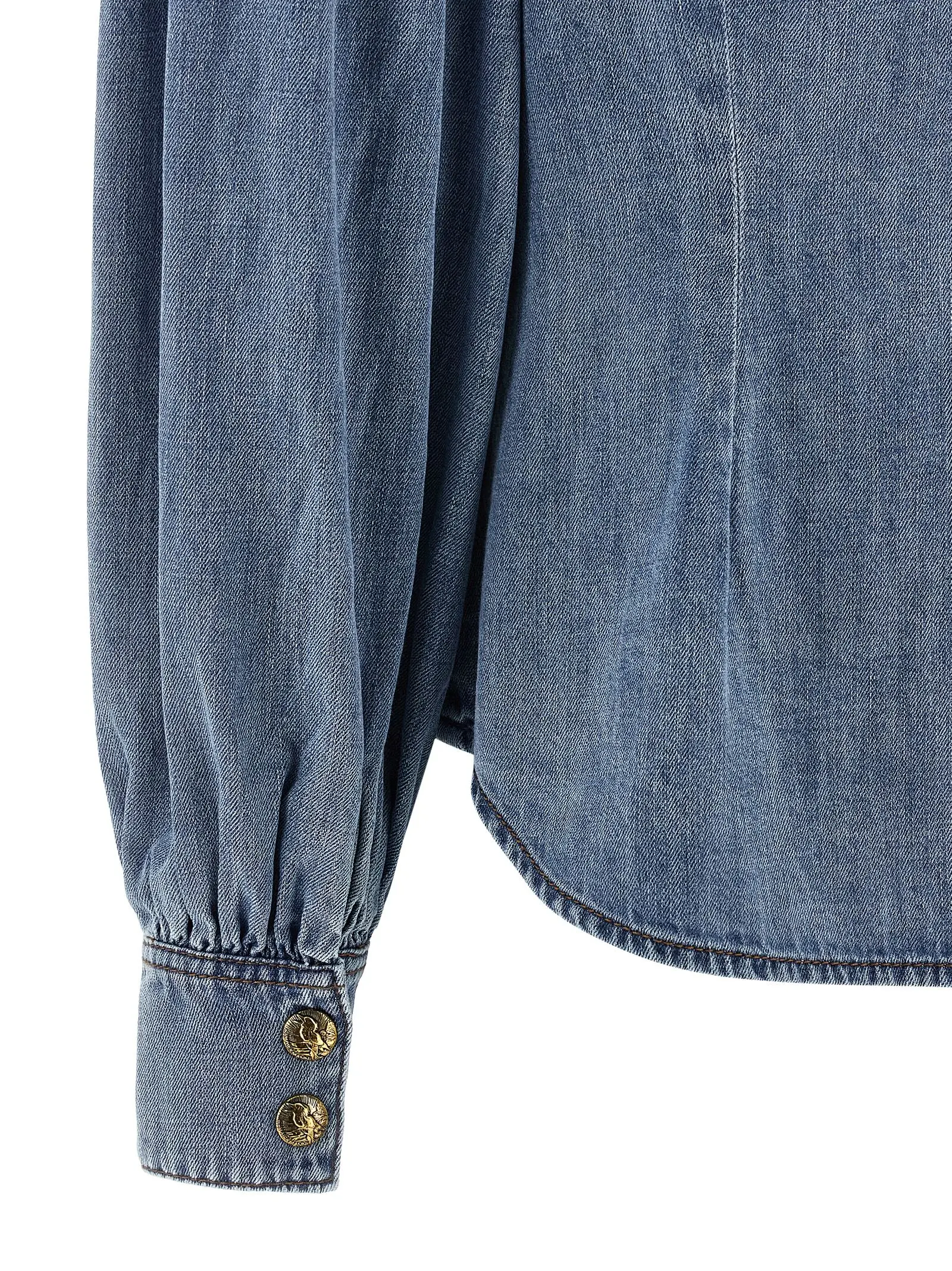 Сорочка джинсова Denim Zimmermann Блакитна 4 Denim shirt 100% cotton ZIMMERMANN Light Blue