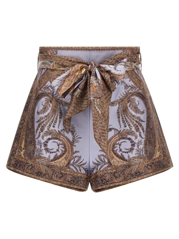 'Hypnotic Flat Front' shorts ZIMMERMANN Purple