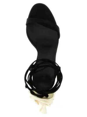 Satin sandals 72% viscose