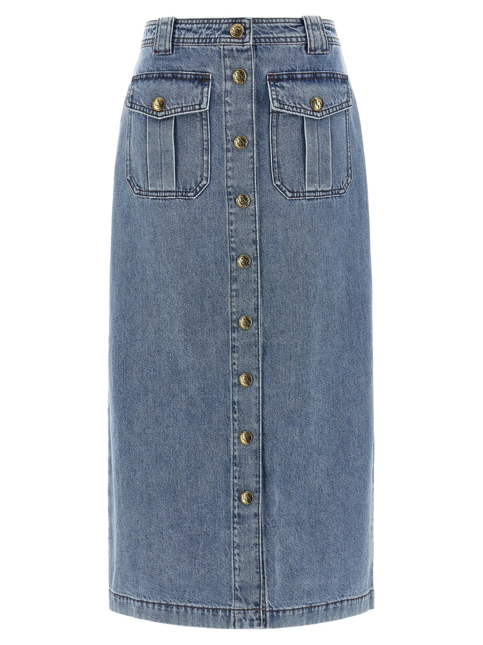Спідниця Denim Pencil Zimmermann Блакитна 1 'Denim Pencil' skirt ZIMMERMANN Light Blue