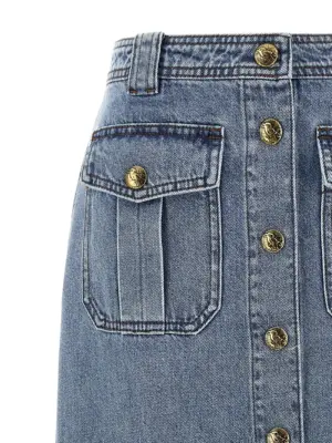 'Denim Pencil' skirt Woman ZIMMERMANN Light Blue